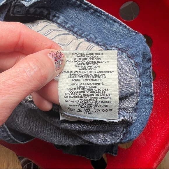 GAP Limited Edition Peter Pan Collar Button Down Cargo Blue Denim Jacket Size XS - Picture 8 of 9